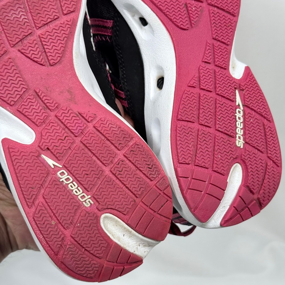 Speedo Womens Water Shoes Size 8 Black Pink Swim Hiking Quick Lace - Picture 6 of 11